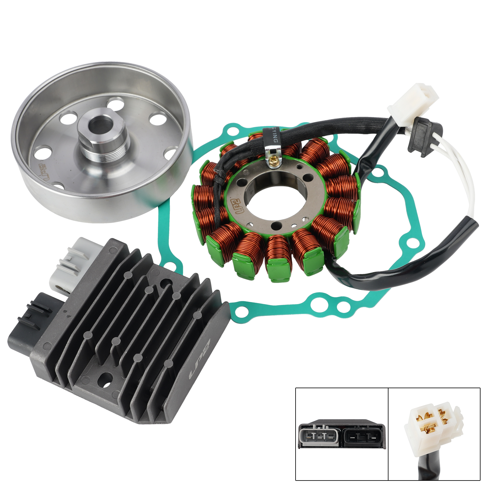 適用於鈴木 GSX-S 1000 GSXS1000 2015-2021 的飛輪轉子發電機調節器墊片套裝