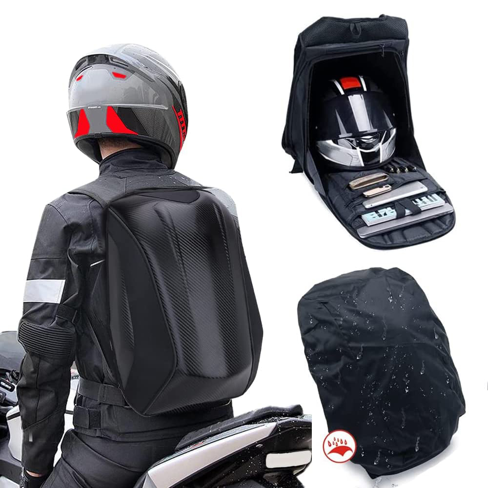 thumbnail image 2 of EYPINS Motorcycle Tail Bag - 900D Oxford Waterproof, 43x29x30cm, Helmet Storage, Reflective Strips, With Shoulder Straps 2 of 9