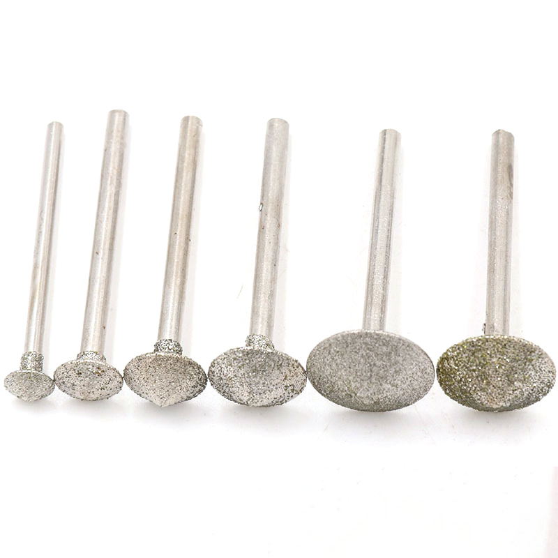 8-16mm Diamond Burr Grinding Engraving Bit 1//8/'/' Shank Dremel Rotary Coarse//Fine