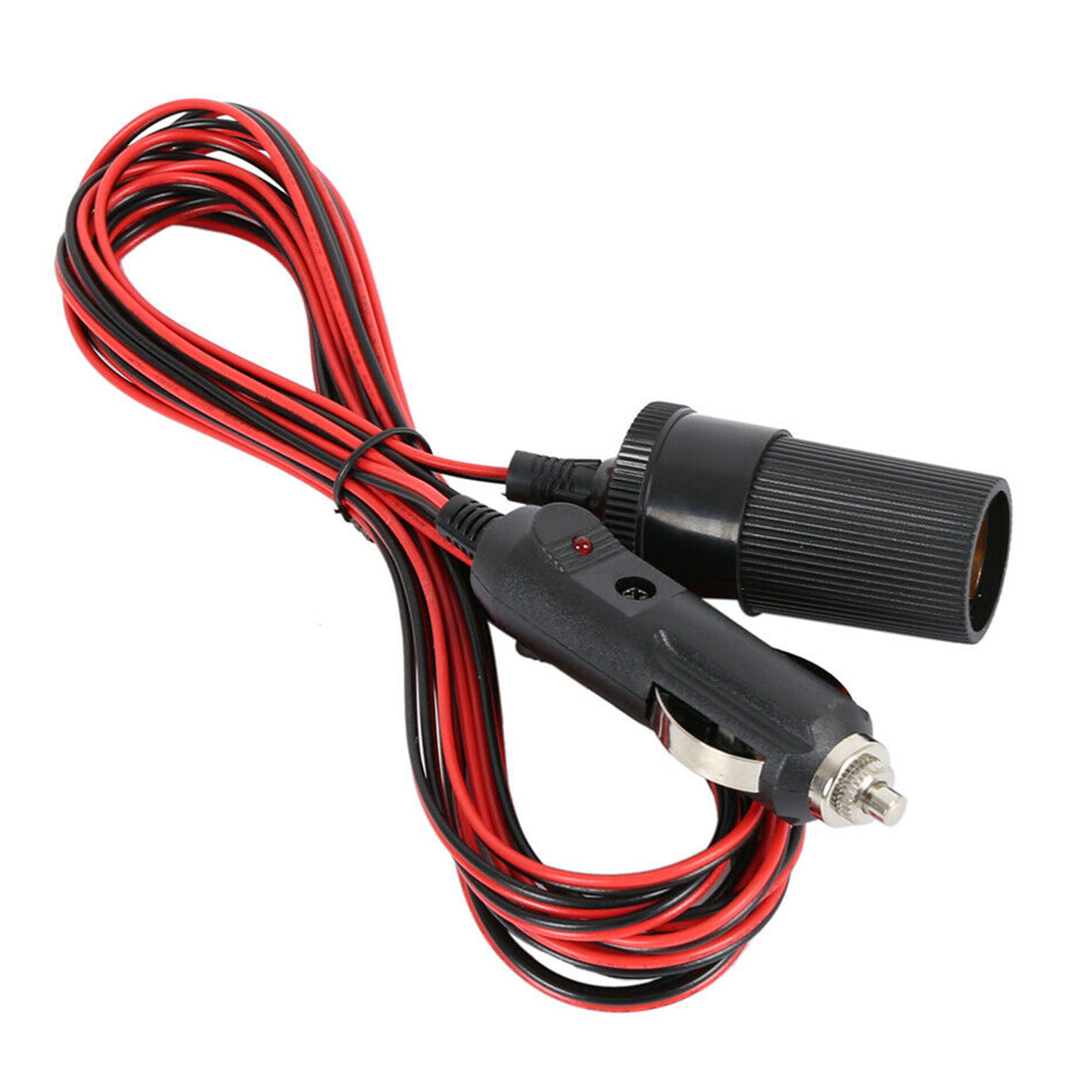 16 ft Car Cigarette Lighter Socket Extension Cord Cable Heavey Duty 12V