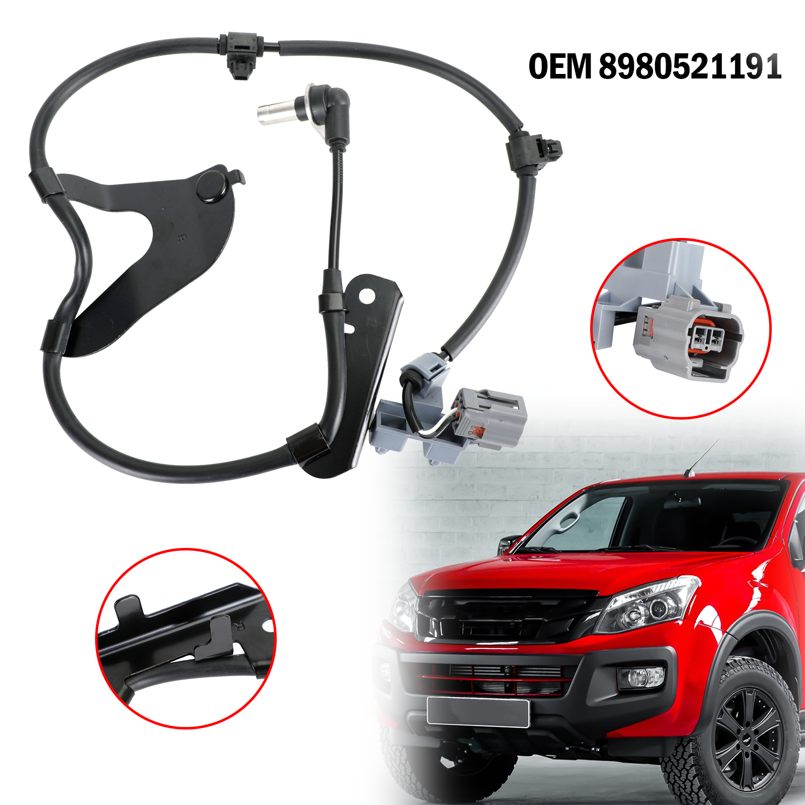 ABS Wheel Speed Sensor Front Right For Isuzu D-Max 2.5 Twin Turbo