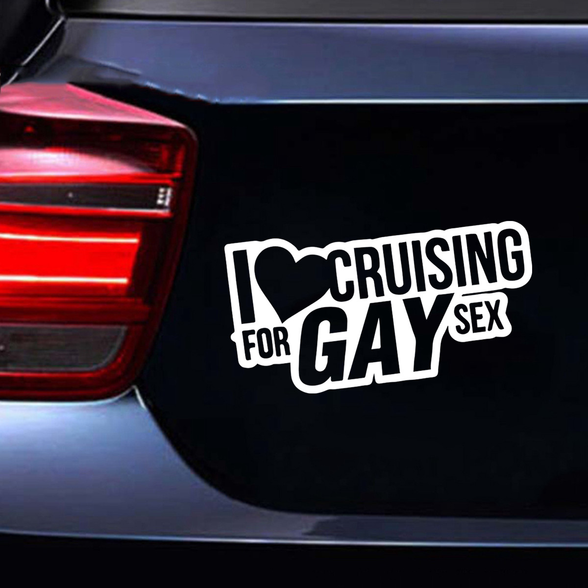 2pcs I Love Cruising For Gay Sex Car Window Laptop Bumper Vinyl Decal