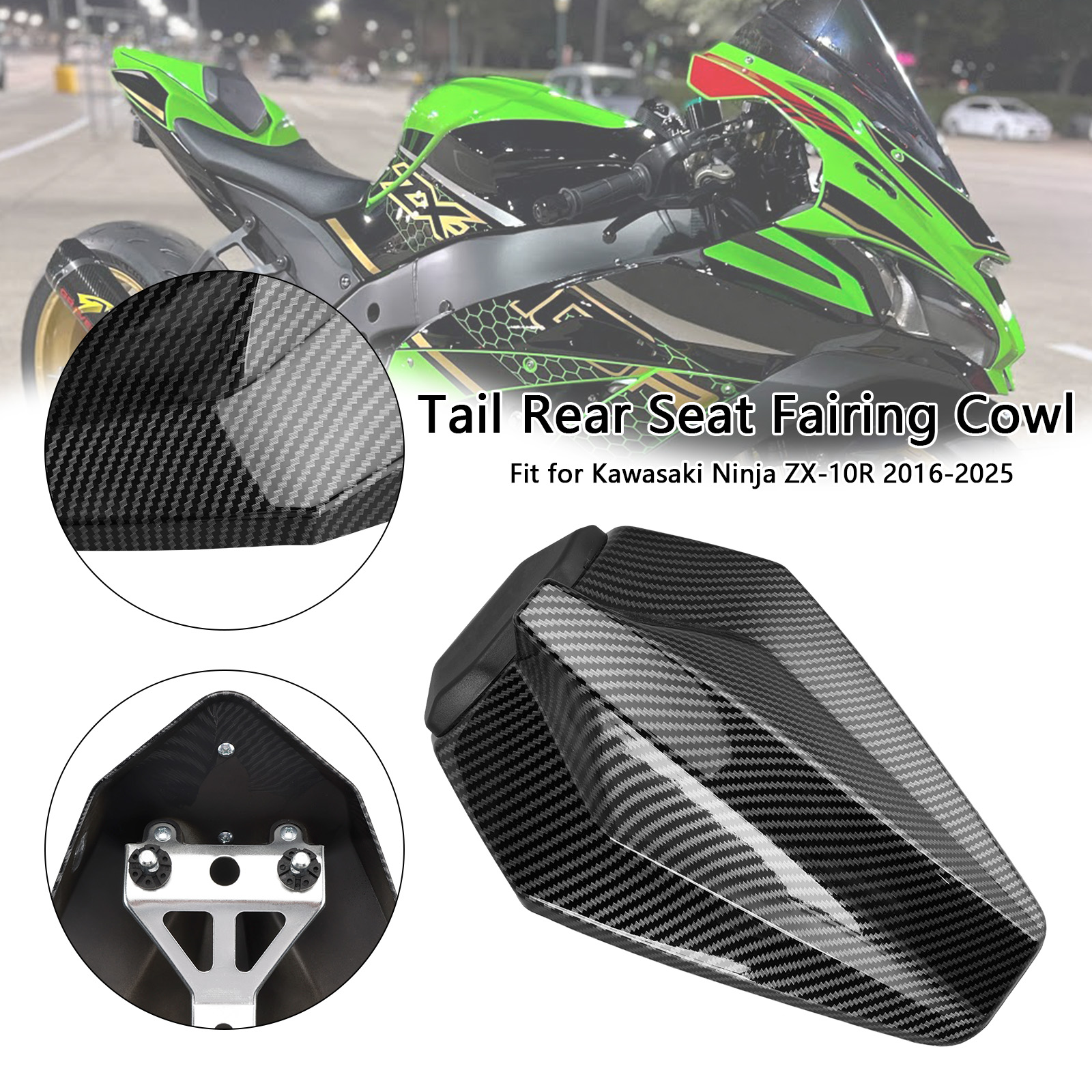 Racing Tail Rear Seat Fairing Cowl For Kawasaki ZX10R ZX-10R 2016