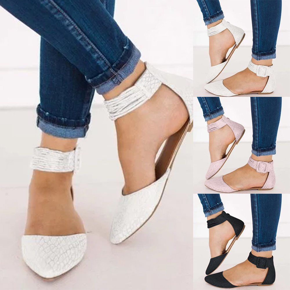 womens flats with straps