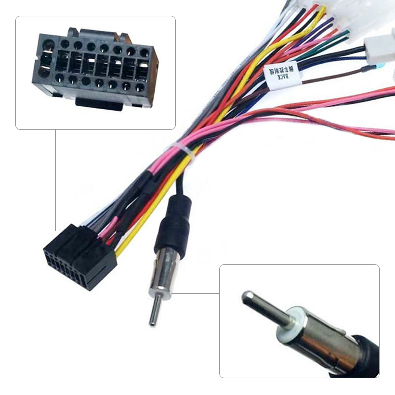 16 PIN Wiring Harness Adapter Android Power Cable Harness for Car