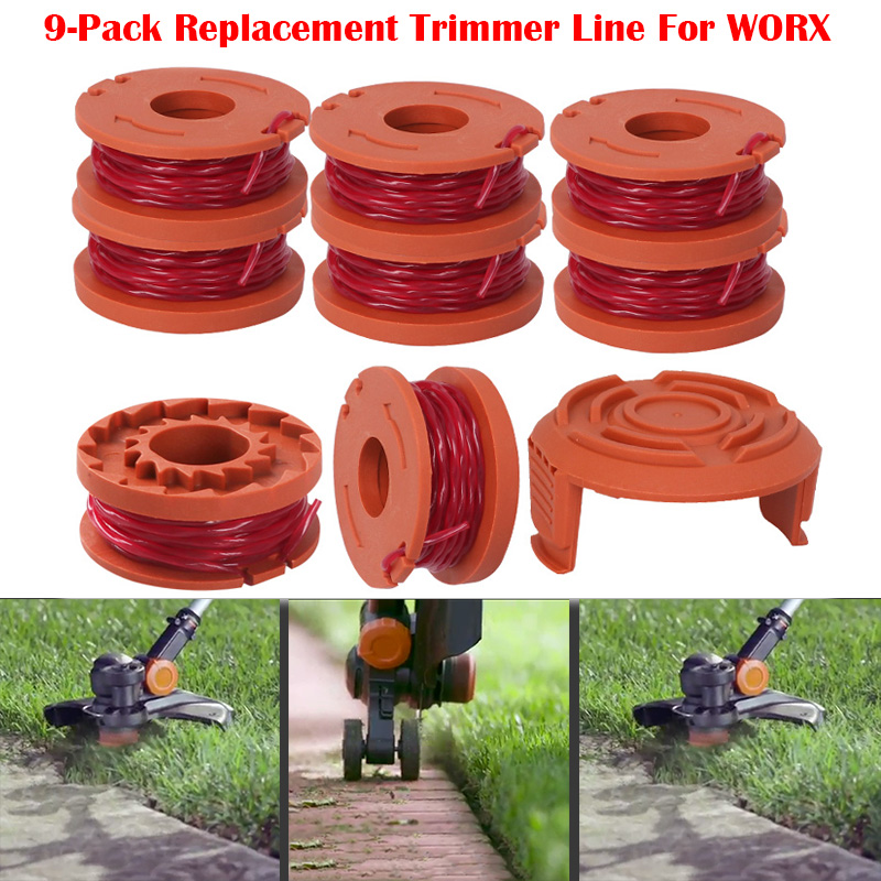 For Replacement WORX Trimmer Line 8PCS Grass Trimmer Line With 1PC