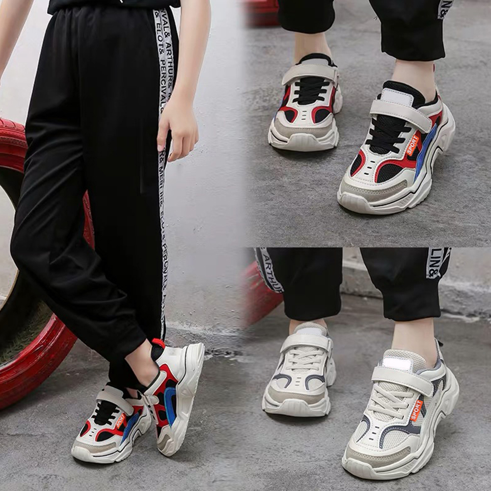 Kids Boys Girls Mesh Sports Breathable Sneakers Trainers Casual Running Shoes SP