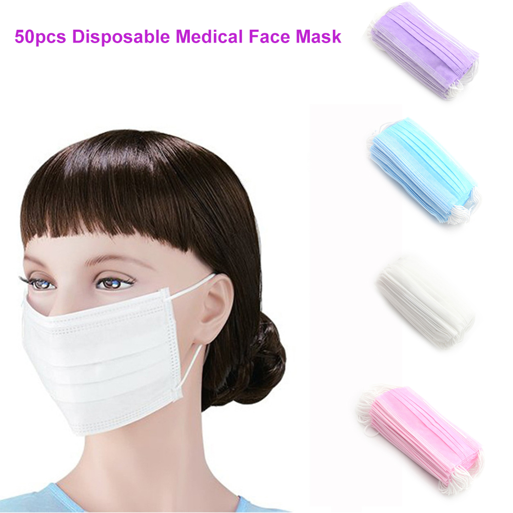 50 pcs maschera monouso antipolvere medica 50 pcs maschera monouso antipolvere medica