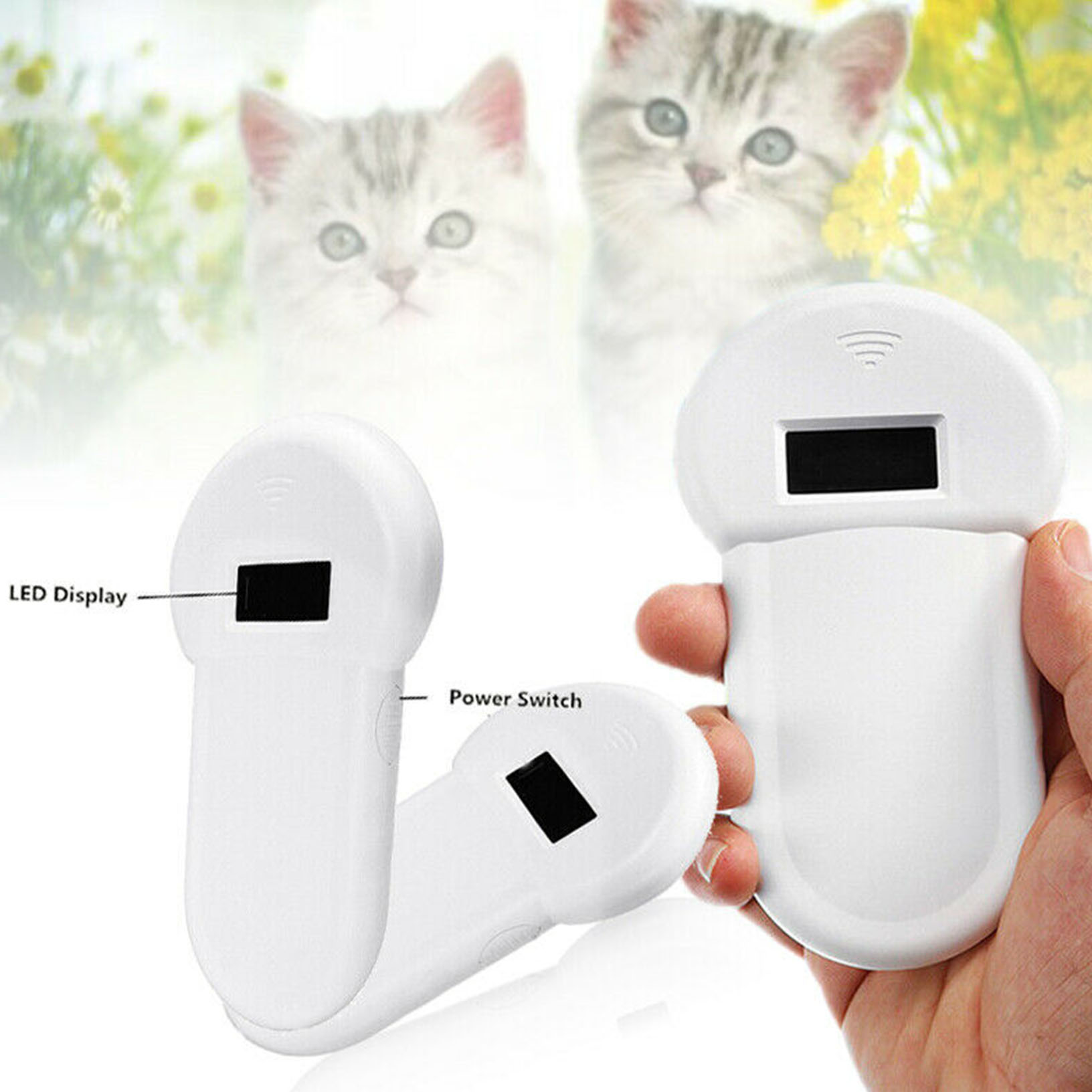 1Pcs RFID Reader ISO FDXB Animal Chip Dog Pet Microchip Scanner 134