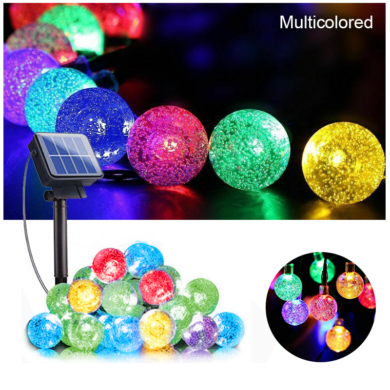 Outdoor Solar Garden String Lights 10 30LEDs Retro Bulb Ball Fairy Light Party eBay