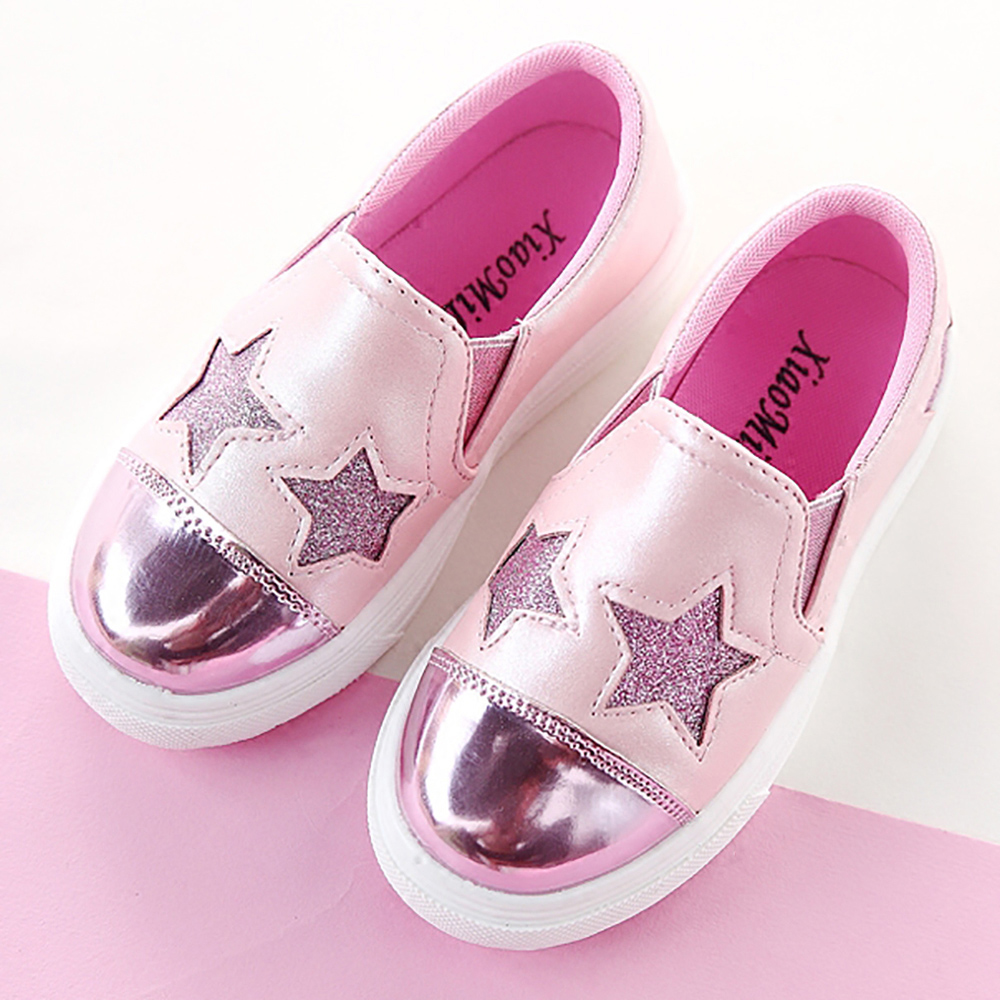 Children Girl Hook Loop Princess Shoes Polka Dot Casual Flat Shoes Size 6.5-9