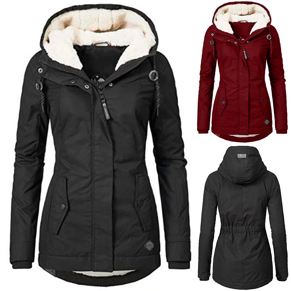 ladies fur lined parka