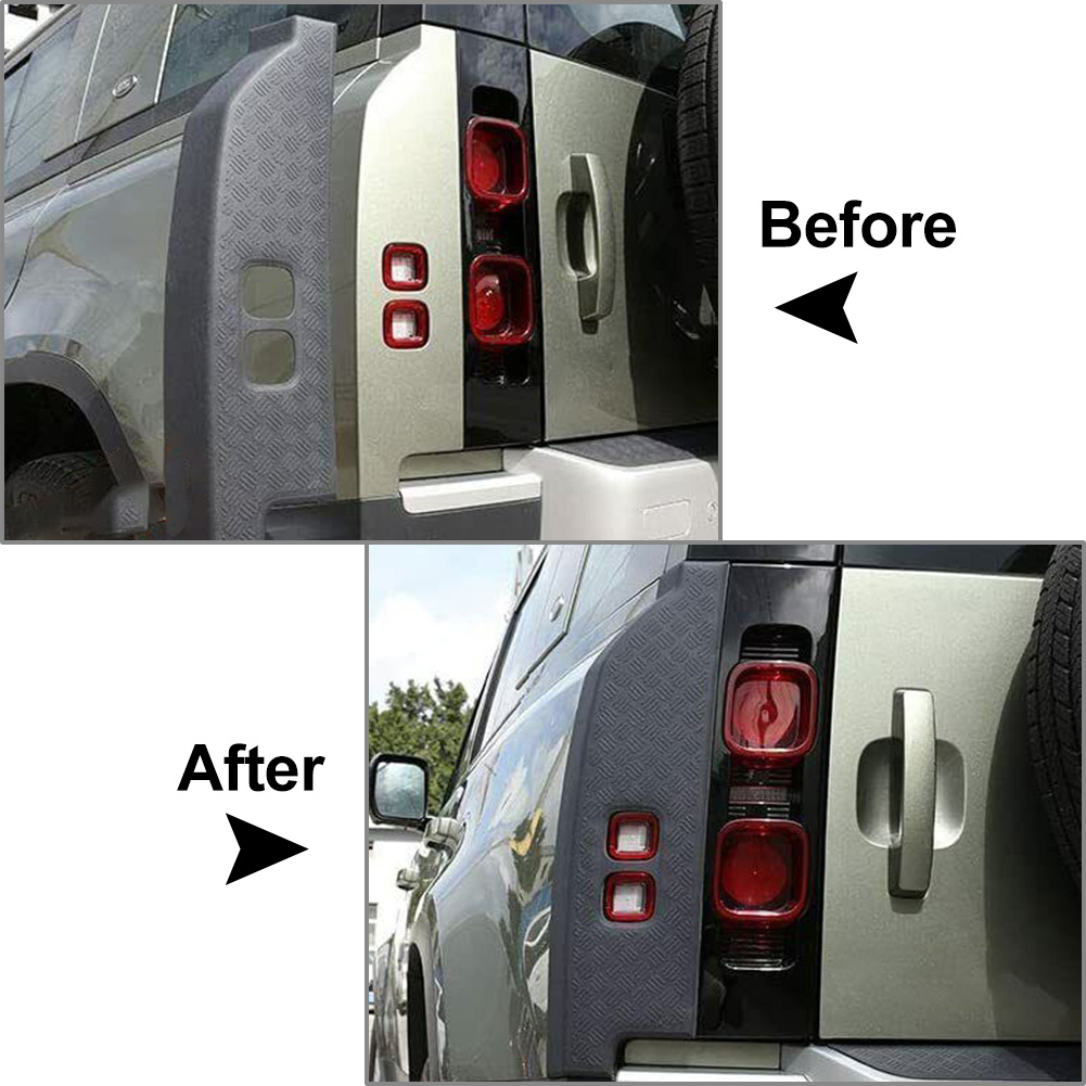 For Land Rover Defender 90 110 2020-2025 Car Tail Light Smoked Black Cover, Brake Light Indicator Lampshade Protective Plate - 34