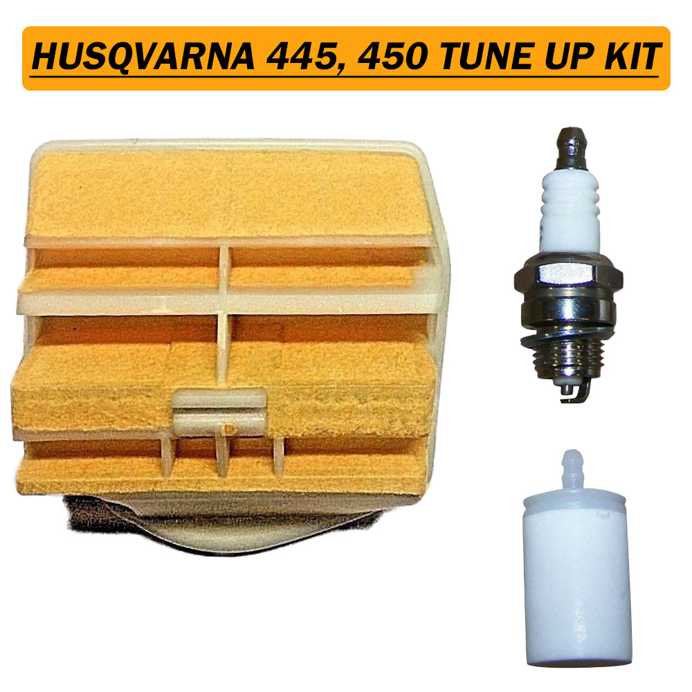 Air & Fuel Filter Spark Plug Tune Up Kit For 445 450 Rancher Husqvarna
