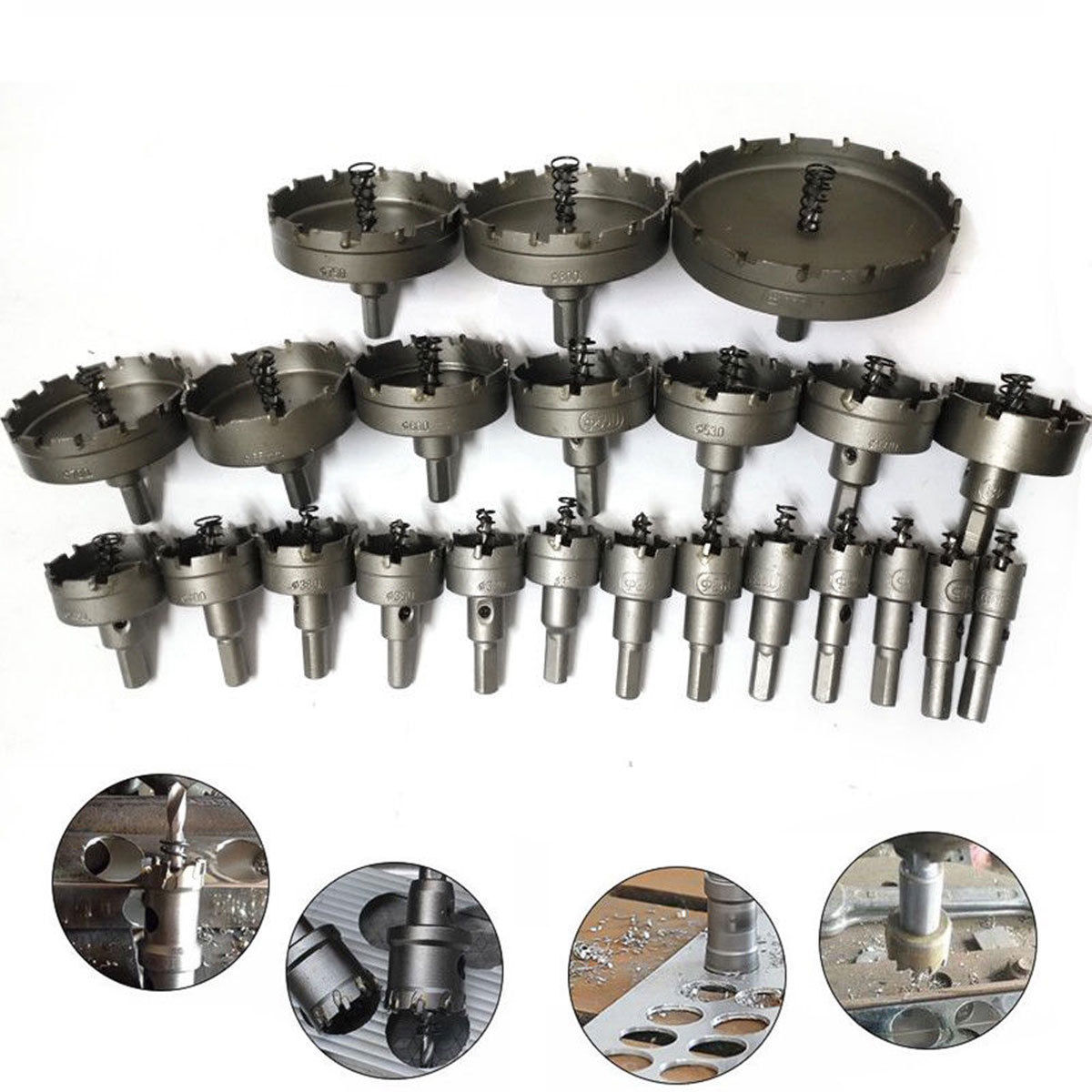 TCT Carbide Tip Hole Saw Carbide Metal Drill Bit Stainless Steel Cutter