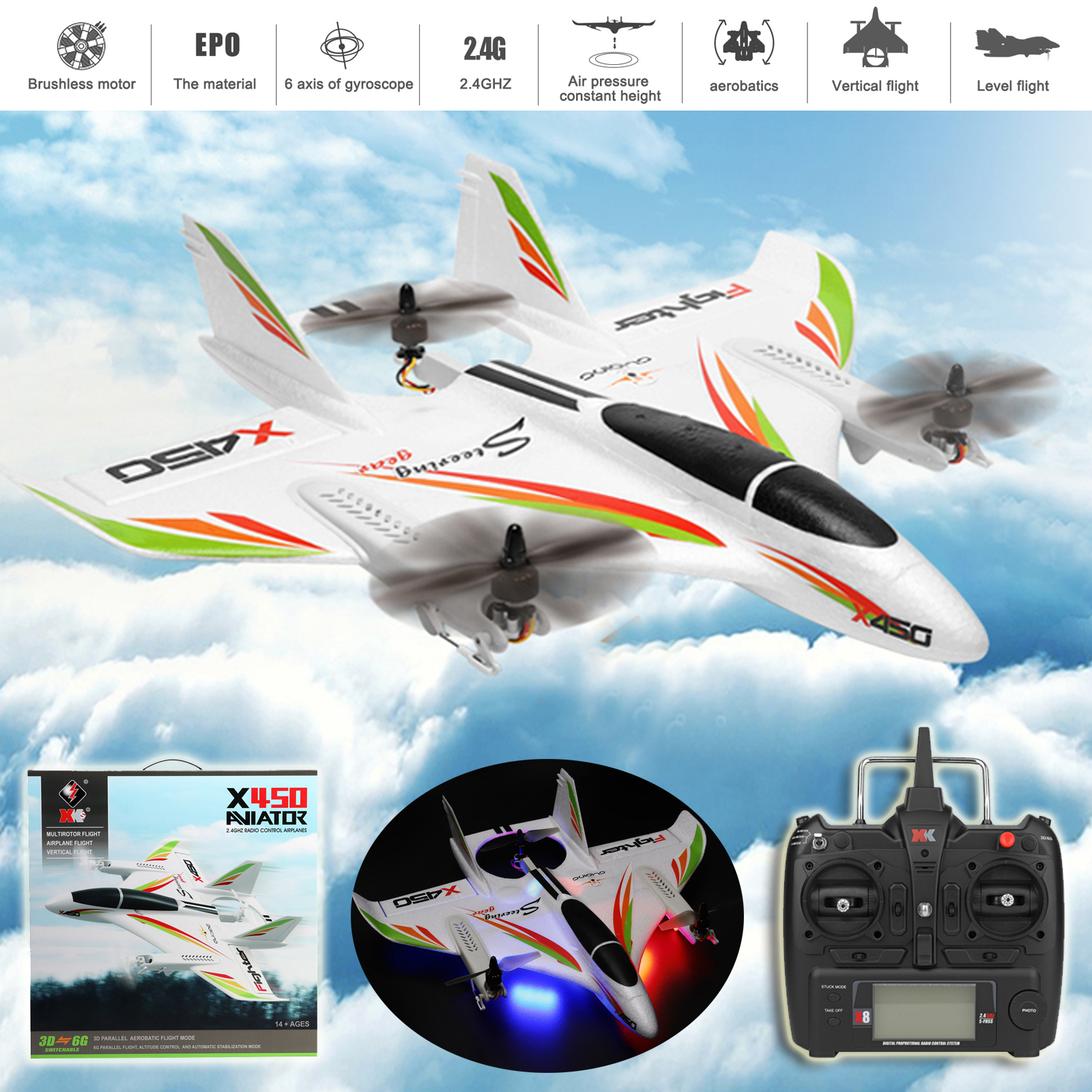 xk x450 rc airplane