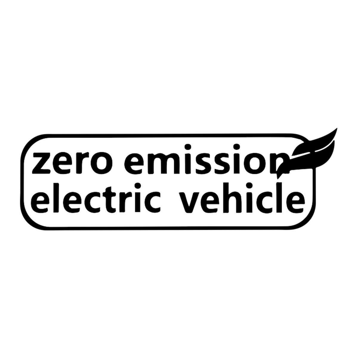 Zero Emissions Electric Vehicle Sticker Car Window Door Motocycle Truck