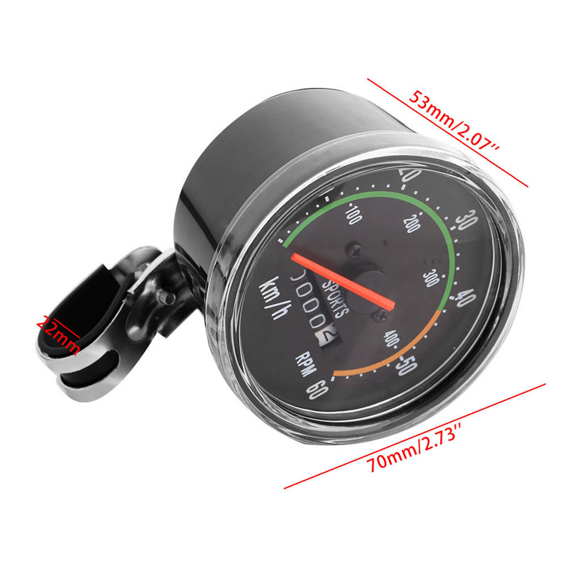 Waterproof Bicycle Bike Speedometer Analog Mechanical Odometer With