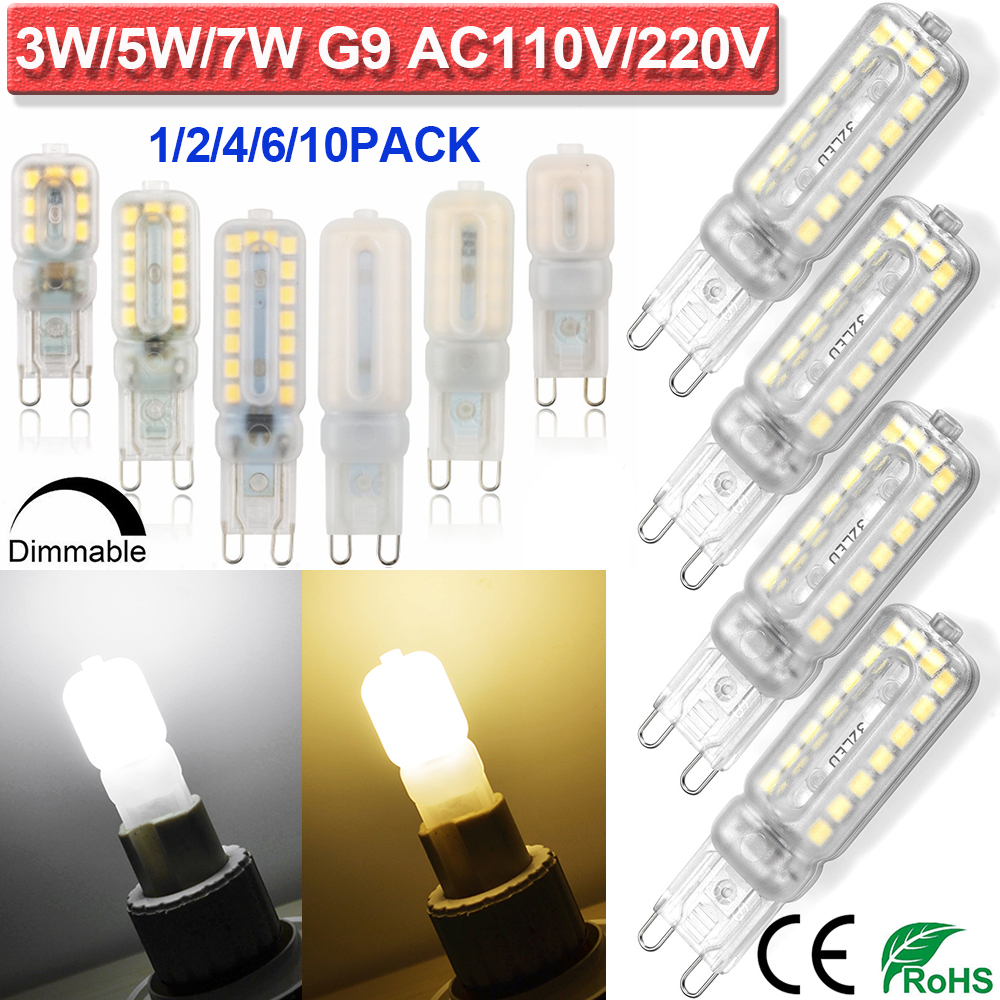 10X G9 8W LED Dimmbar Kapsel-Birne ersetzen Halogen Glühlampe Lampen 200-240V DE