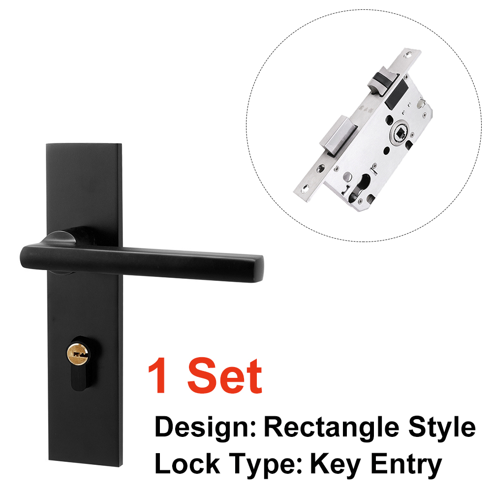 Door Handle Entrance Set Euro Sash Lock Metal Powder Coated Bolt