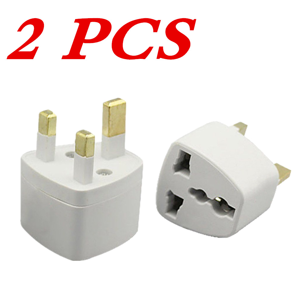 1/2/5/10x EU 2 Pin To 3 Pin UK ELECTRIC SHAVER TOOTHBRUSH PLUG ADAPTOR