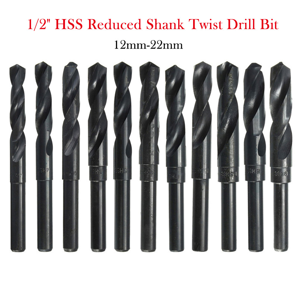 Plastic Wood Reduced Shank Drill for Aluminium 22mm HSS Blacksmith Drill Bit 22mm Non-Ferrous Etc. Steel