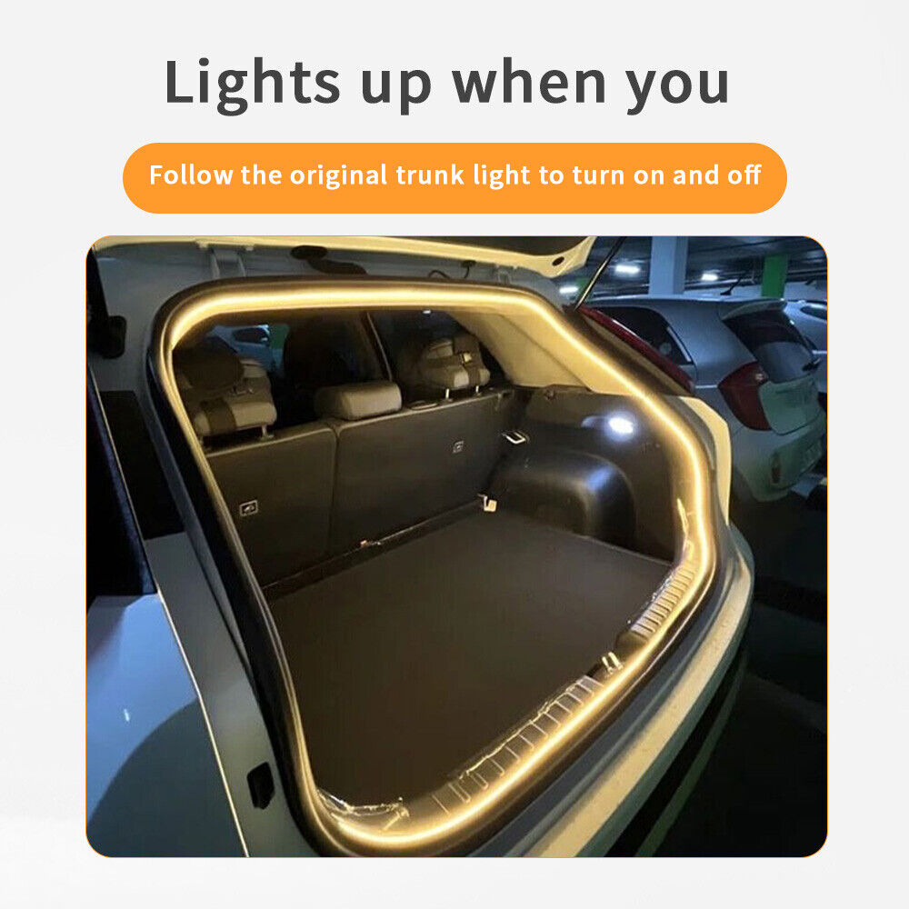 Geändert Beleuchtung Auto Vorderen Kofferraum Licht 12V LED Streifen Auto  Zubehör Super helle Für Tesla Modell 3 Modell YXS Innen Dekorative Lampe