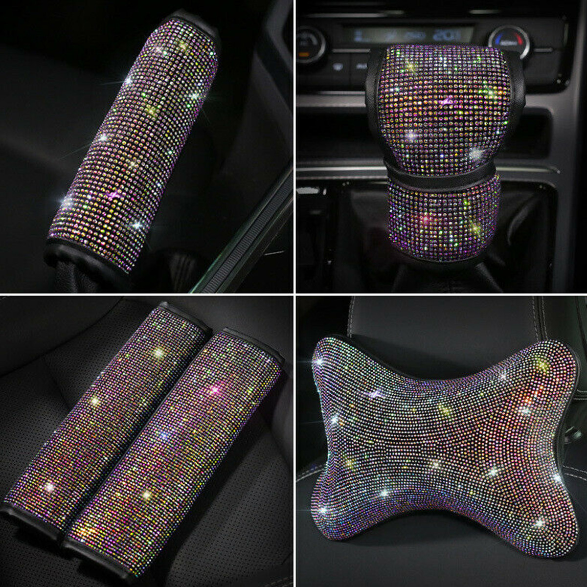Universal Sparkle Luxury Bling Bling Rhinestone Diamond Car Decor