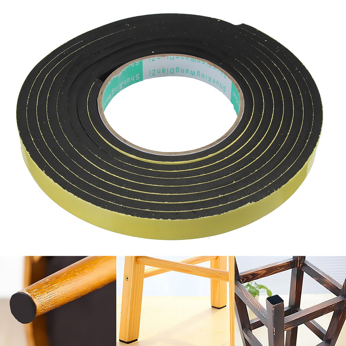 Neoprene Sponge Foam Self Adhesive Strip 5M 3//6//10mm Thick 12//20//25//32//50mm Wide