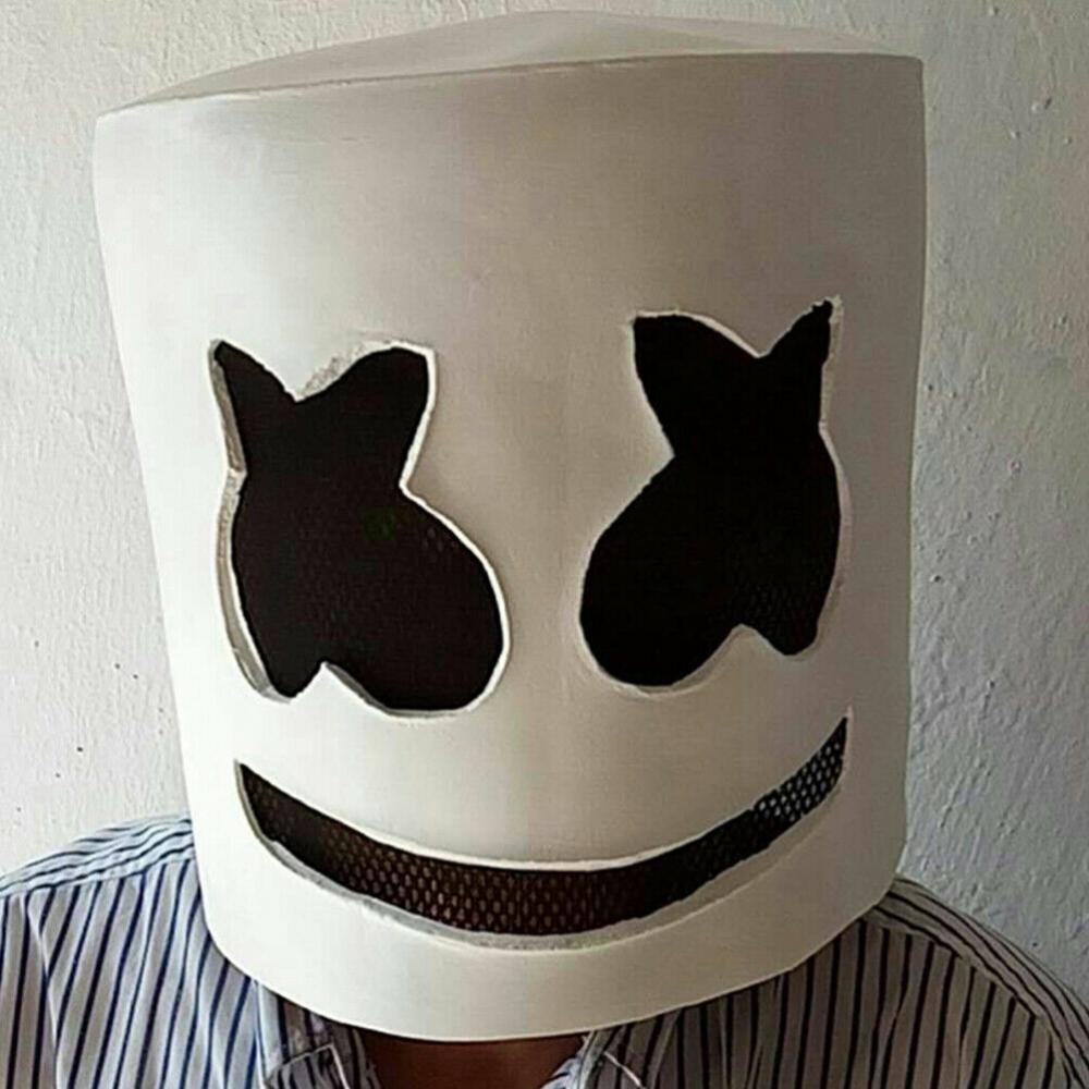 MarshMello DJ Mask Full Head Helmet Halloween Cosplay Mask Bar Music