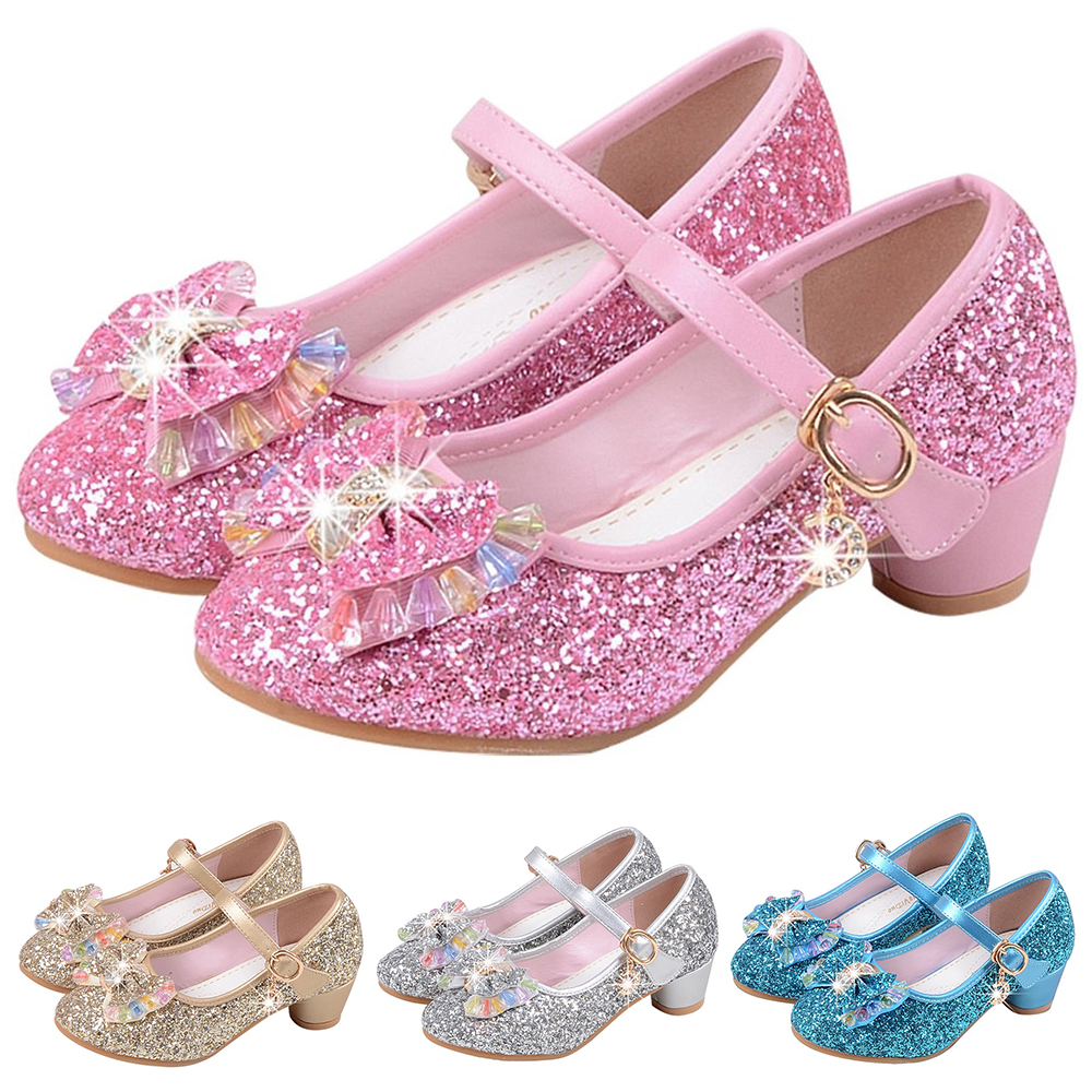 Baby Girls Flat Dress Party Shoes Toddler Rhinestone Princess Shoes 2-6