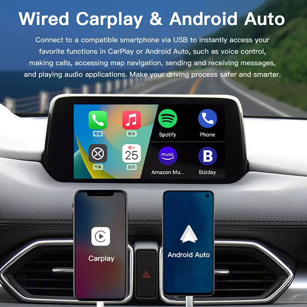 Wired Apple Carplay Android Auto Decoder Module For Mazda 3 6 CX-3