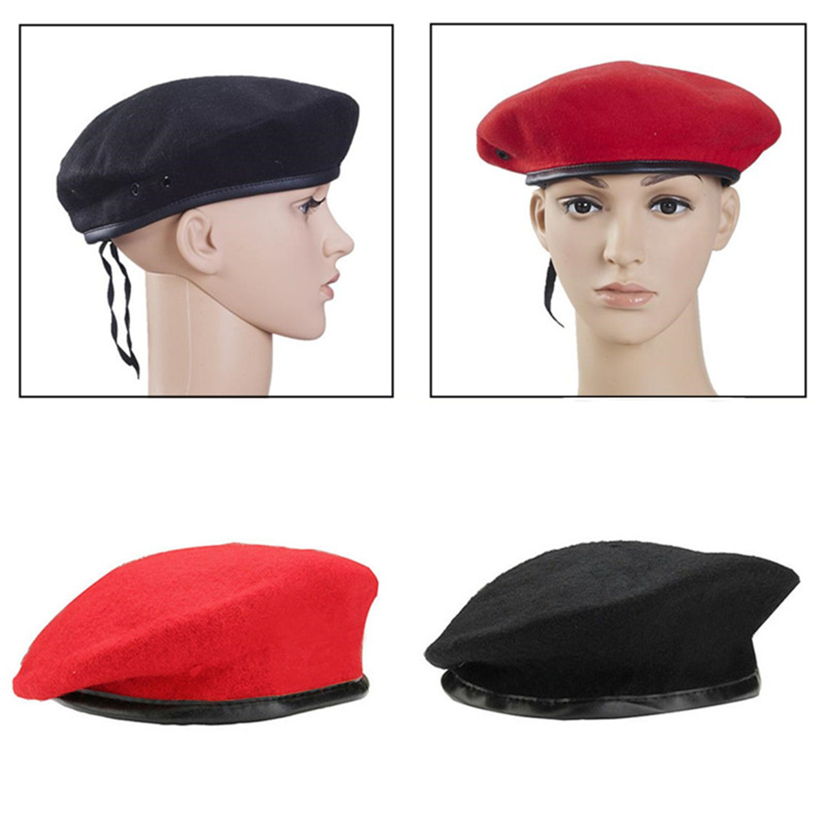 Hat Hat Unisex Men Women Military Army Soldier Hat Wool Beret Uniform Casual Stylish Cap Women S
