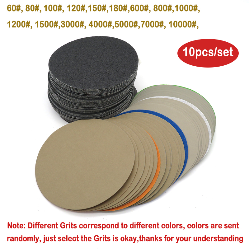 Wet and Dry Sanding discs 125mm 5 inch Sandpaper Film Pads 180-3000 GRIT 8 Hole