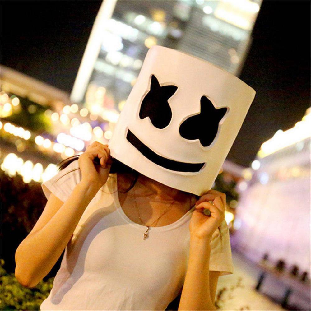 MarshMello DJ Mask Full Head Helmet Halloween Cosplay Mask Bar Music