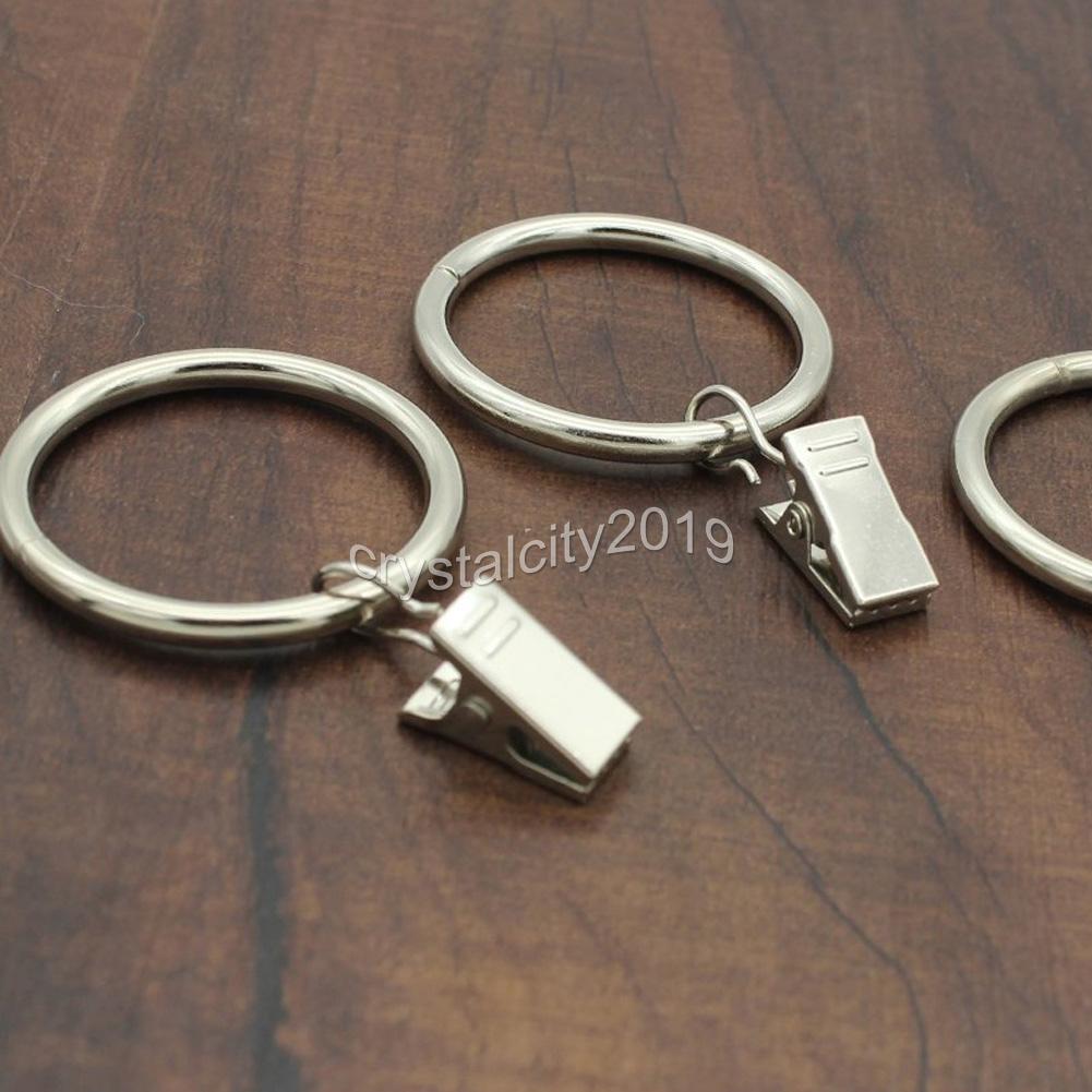 30er Set Vorhang Gardinenringe mit Klammern Universal für