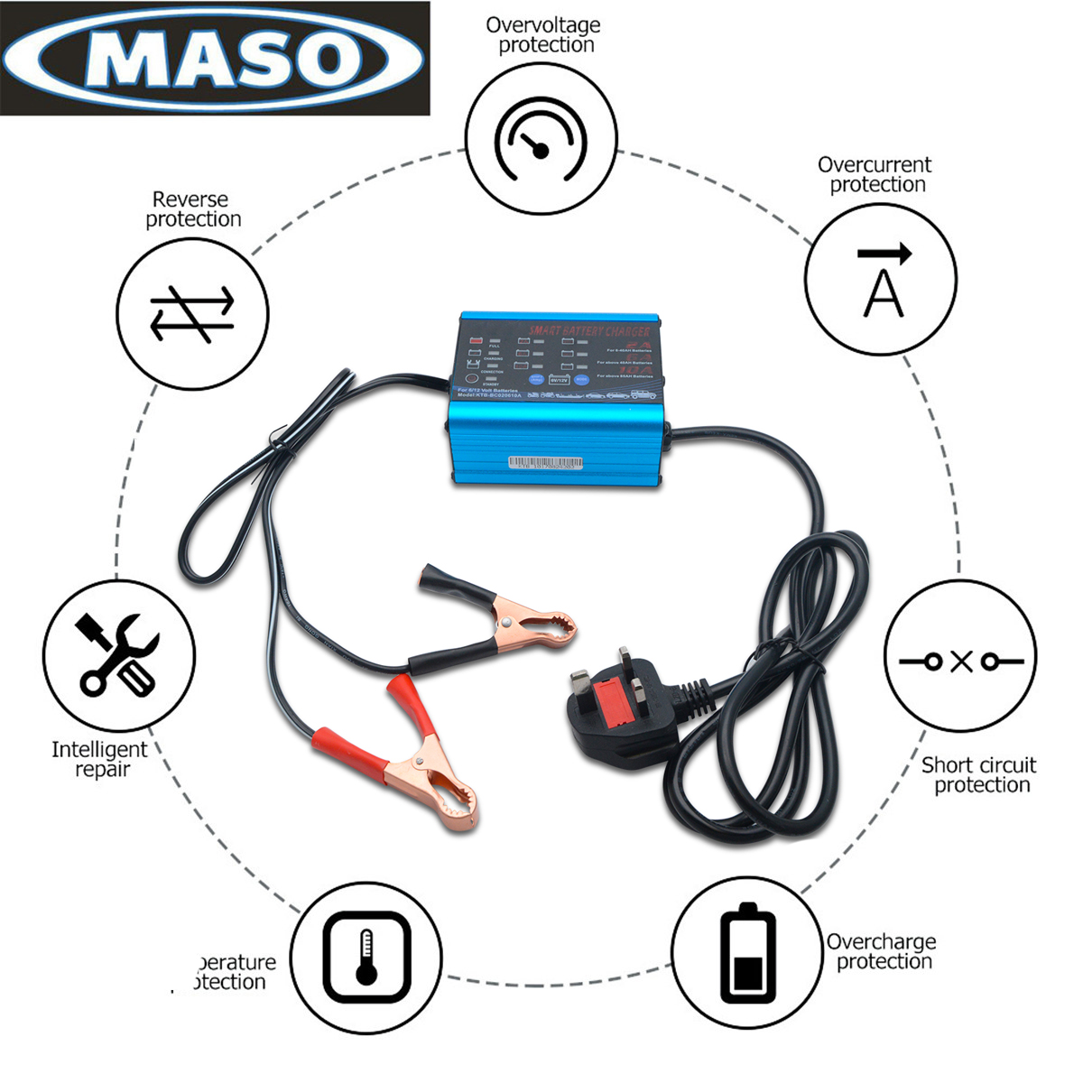 12 VOLT 10 AMP 12V 6V AUTOMATIC INTELLIGENT BATTERY CHARGER TRICKLE