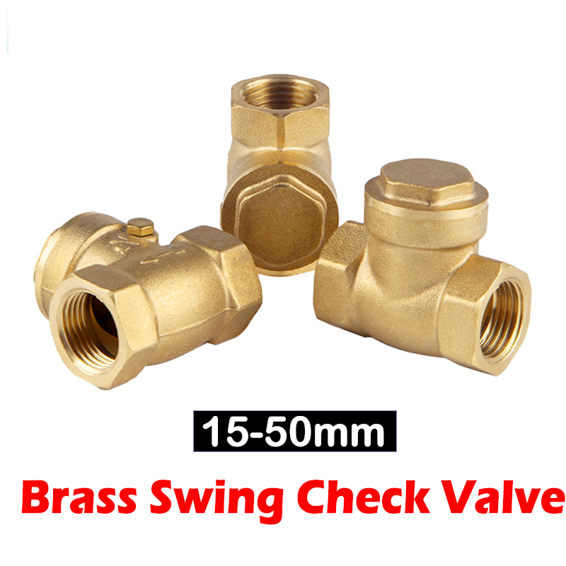 Brass Swing Check Valves Non-Return Sizes 1//2/" To 2/" 15-50mm New
