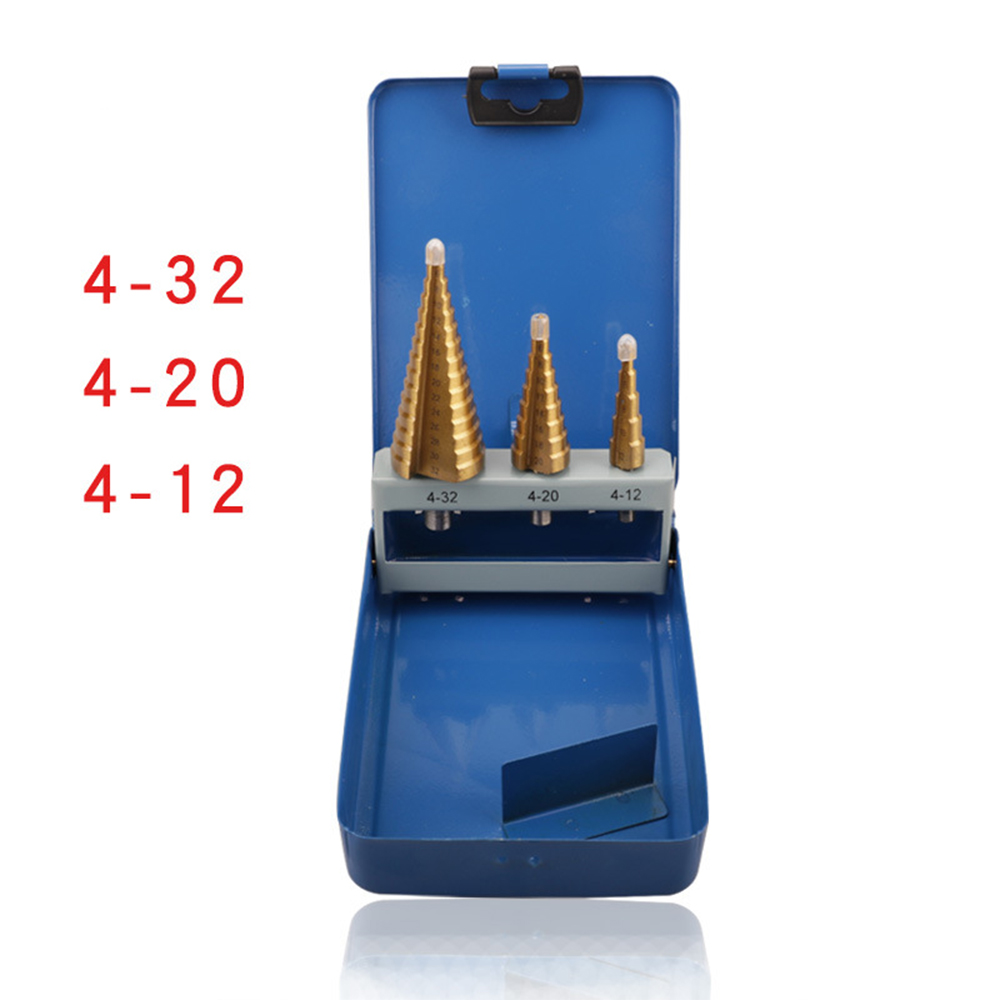 5-PCS Stufenbohrer HSS TITAN Konusbohrer Schälbohrer Kegelbohrer Kegelsenker