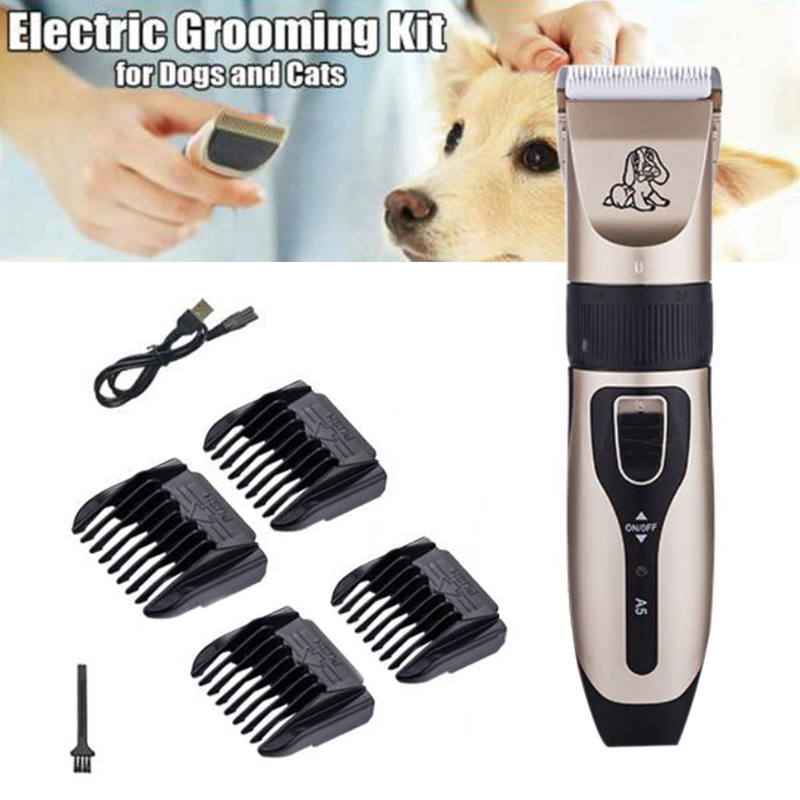 Electric Pet Dog Shave Clipper Hair Cordless Low Noise Cat Grooming ...