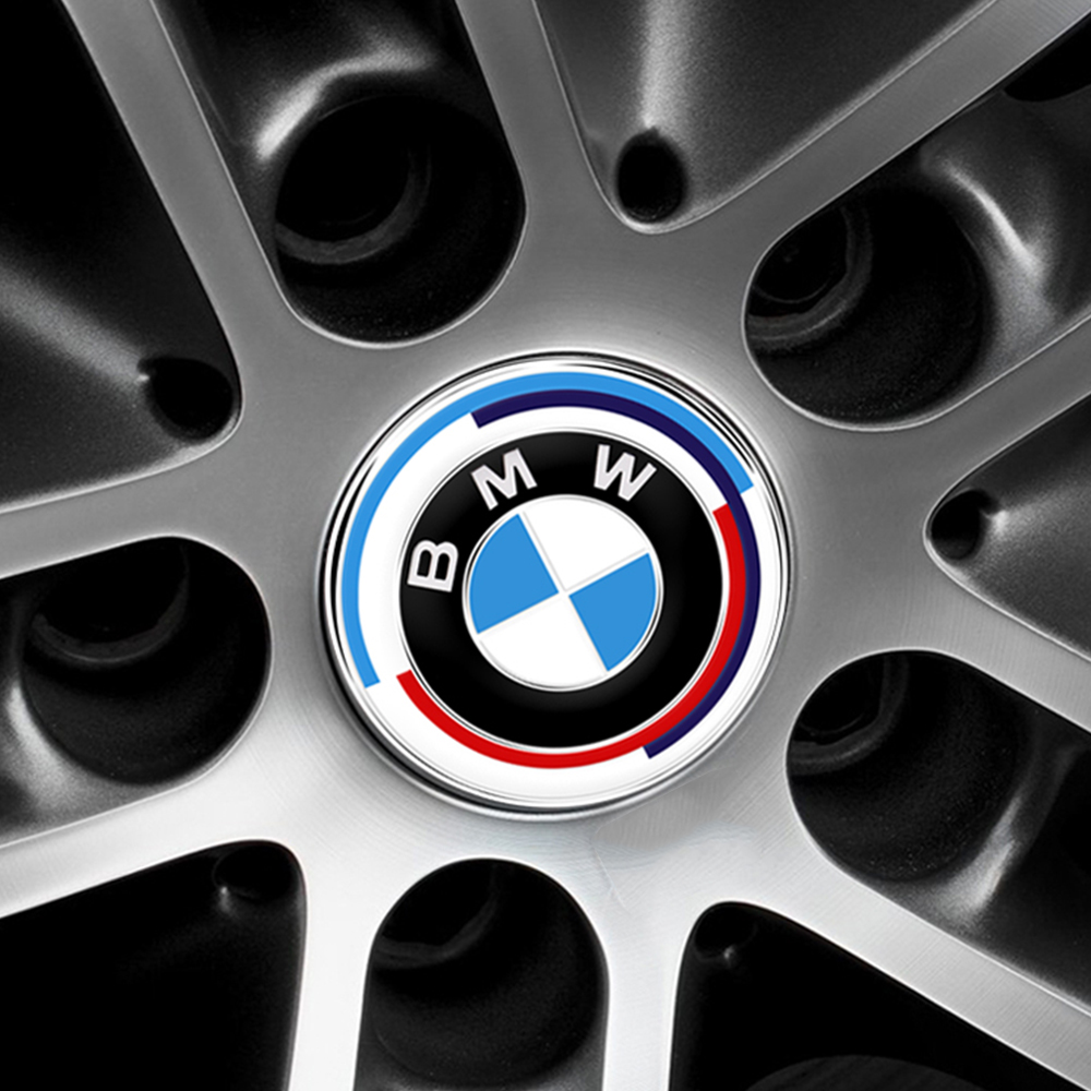 Für BMW 50 Jahre M 74,82,45,68mm Vorne/Hinten/Steering Wheel Emblem Nabendeckel