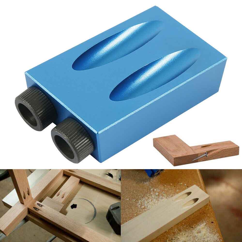 15X DIY Pocket Hole Jig Kit Easy Drill System Woodworking 