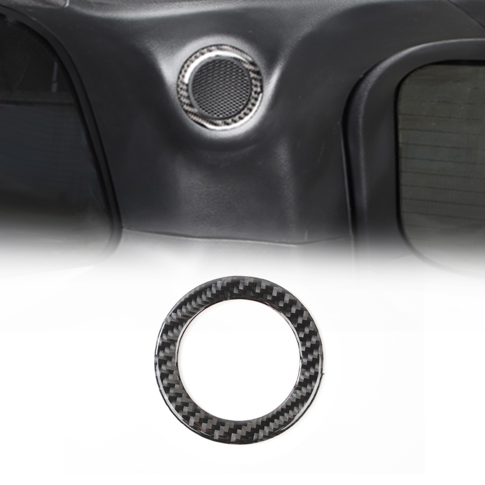 Real Carbon fiber Rear Trunk Door Speaker Cover For Grand Cherokee 2011 ...