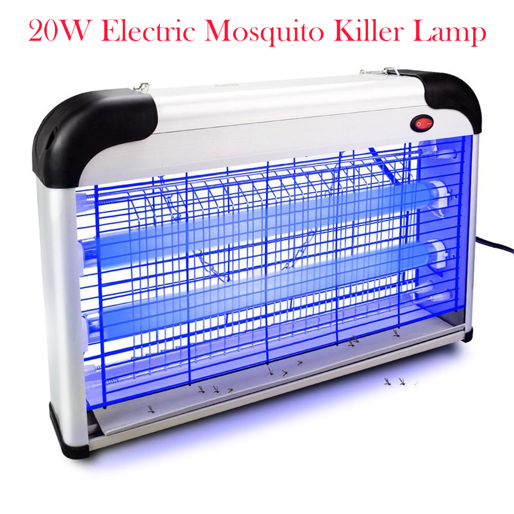 20W Electric UV Mosquito Fly Insect Killer Pest Bug Zapper Catcher Trap LED Lamp