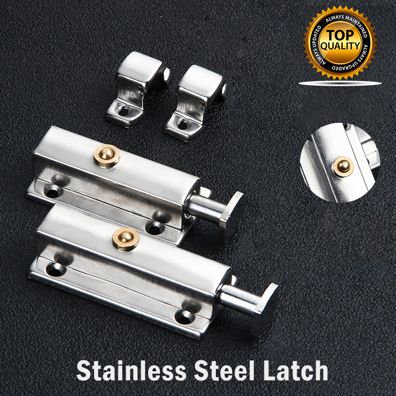 Slide Bolt Bathroom Toilet Shed Door Lock Catch Latch Stainless