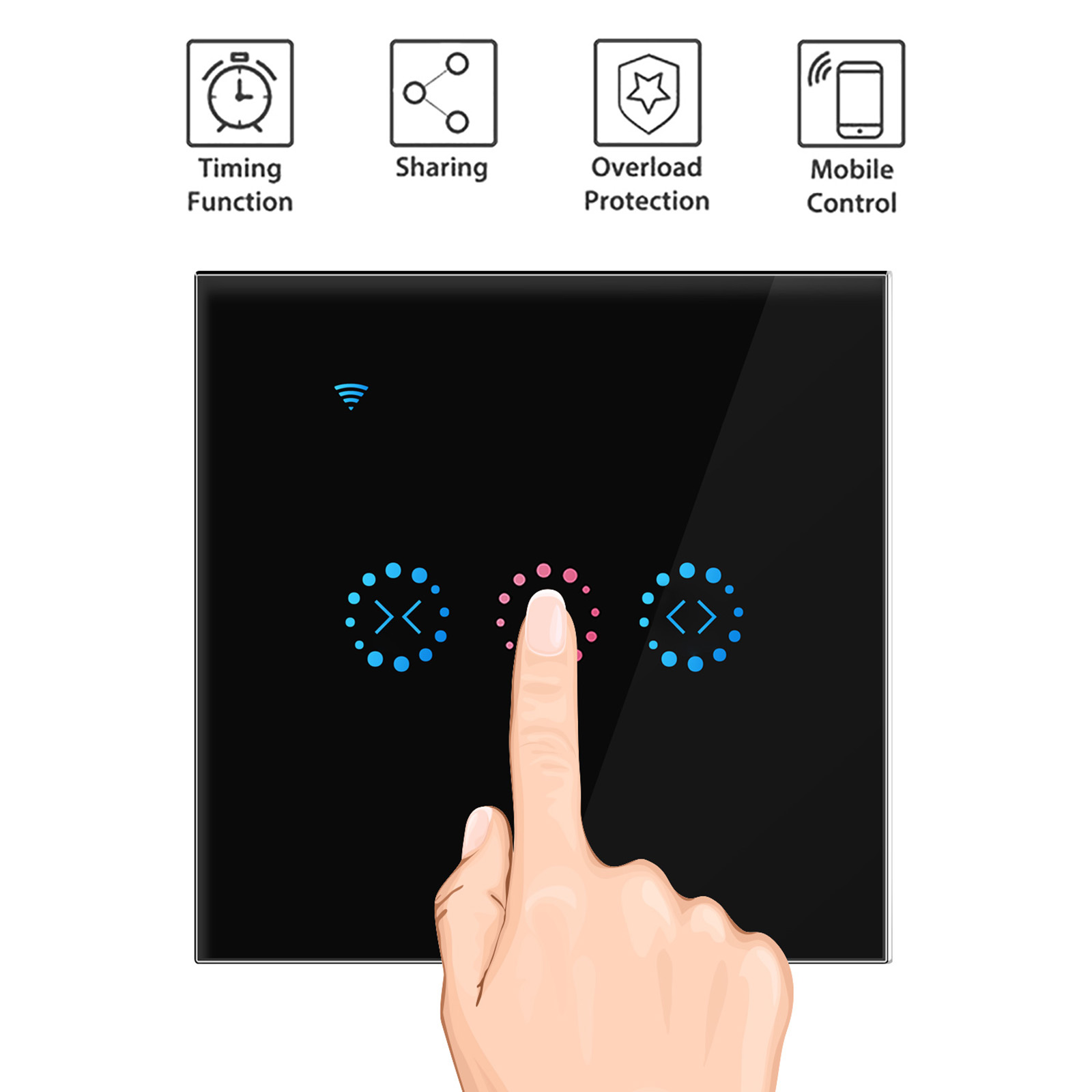 APP Wifi Touch Schalter Rolladenschalter Jalousieschalter Vorhang Schalter Alexa