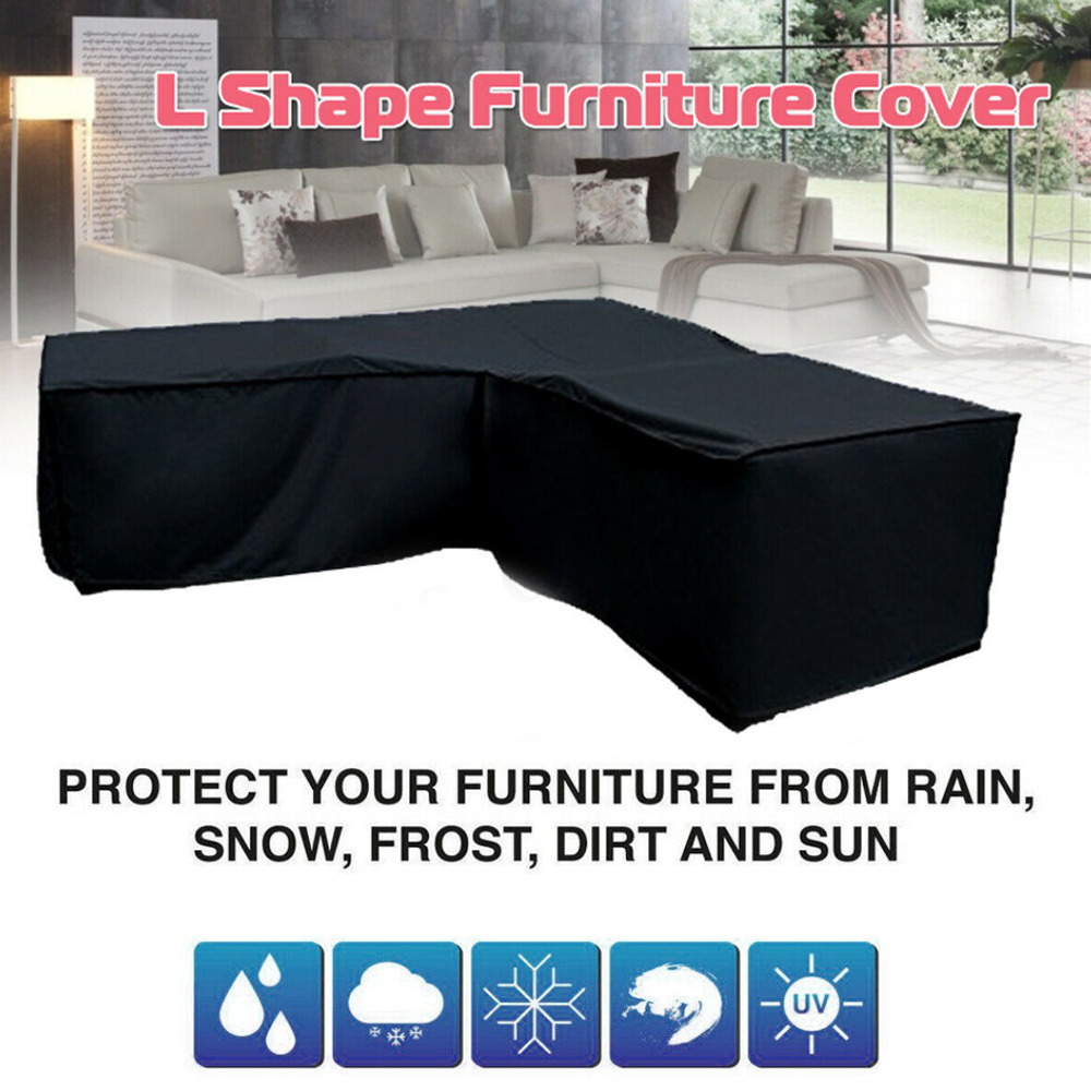 L Shape Waterproof Garden Rattan Corner Furniture Cover