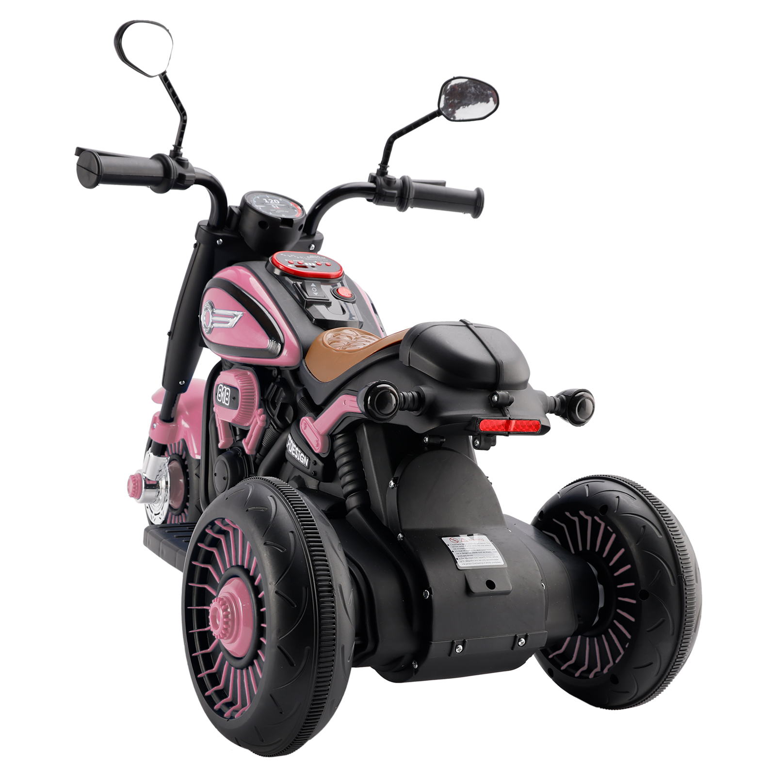 3Wheel 6V Kid Ride On Motorcycle Pink Front View