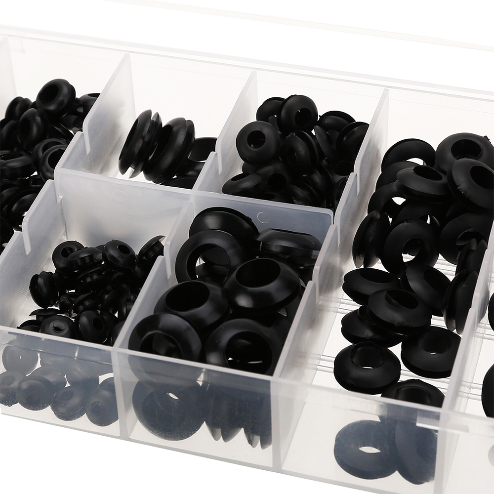Durchführungsstüllen Sortiment-Box Gummi-Tülle Set Kabel Durchlass Satz 180-tlg