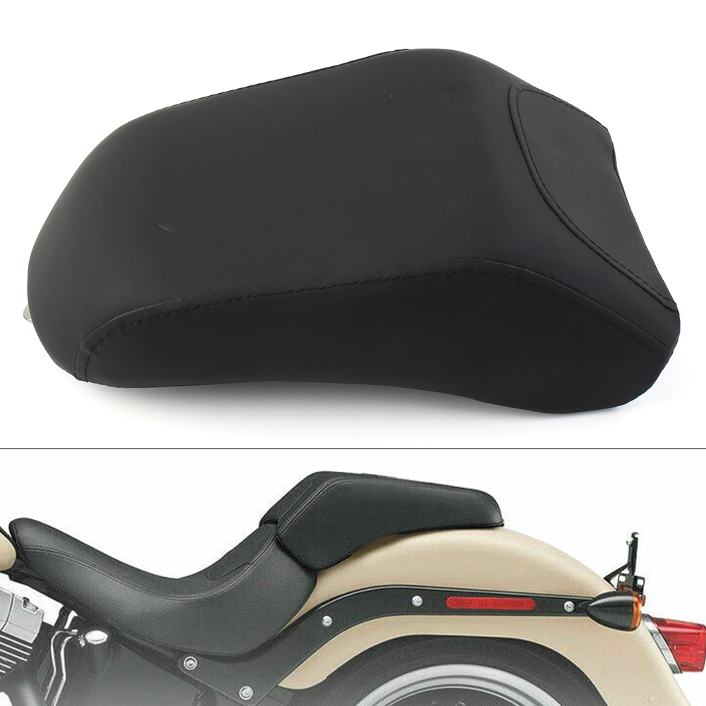 Rear Passenger Seat Leather Back Pad Fit Harley FLSTF Fatboy